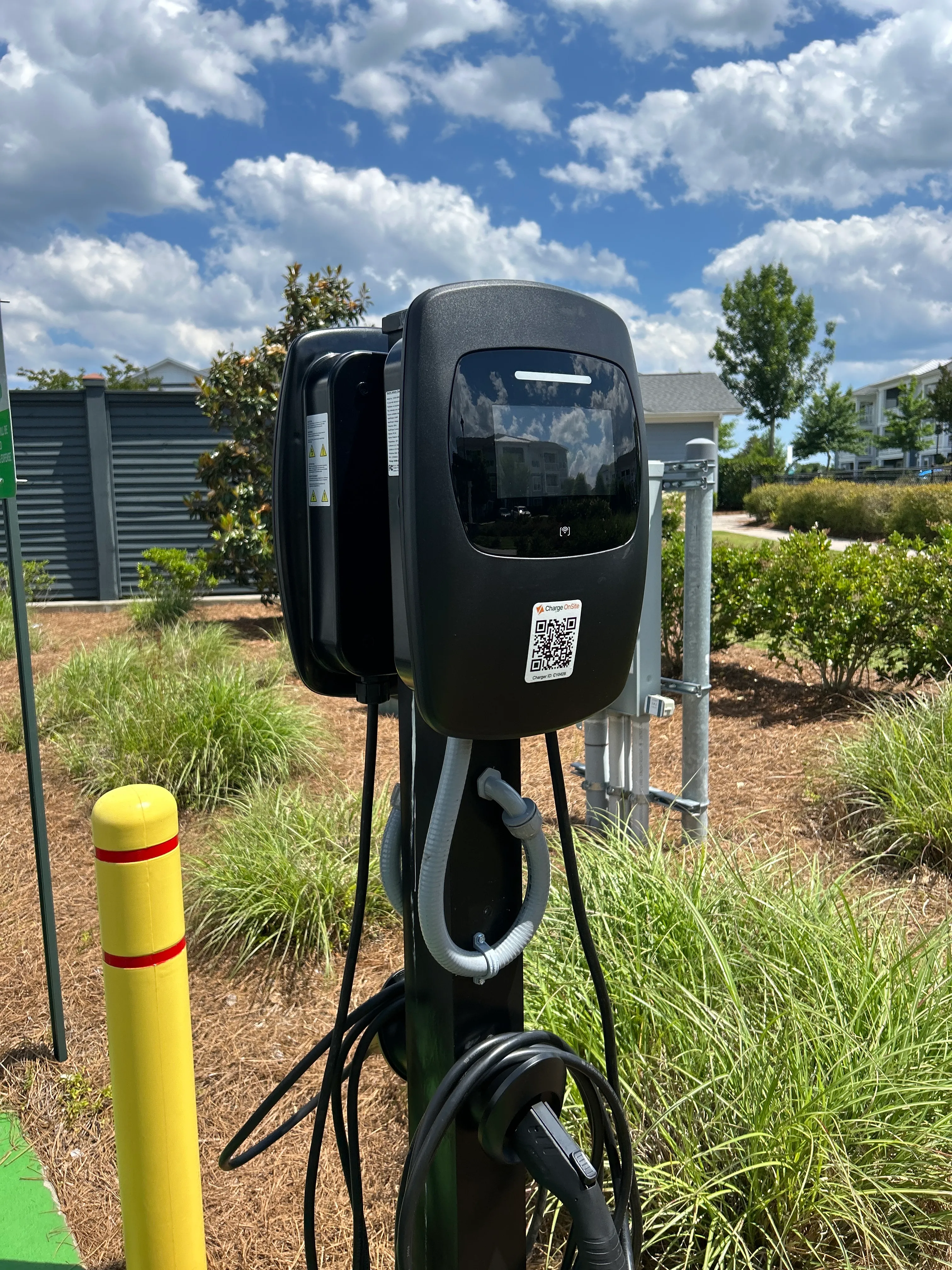 Electrical infrastructure supporting apartment EV charger upgrades in Wilmington, NC.