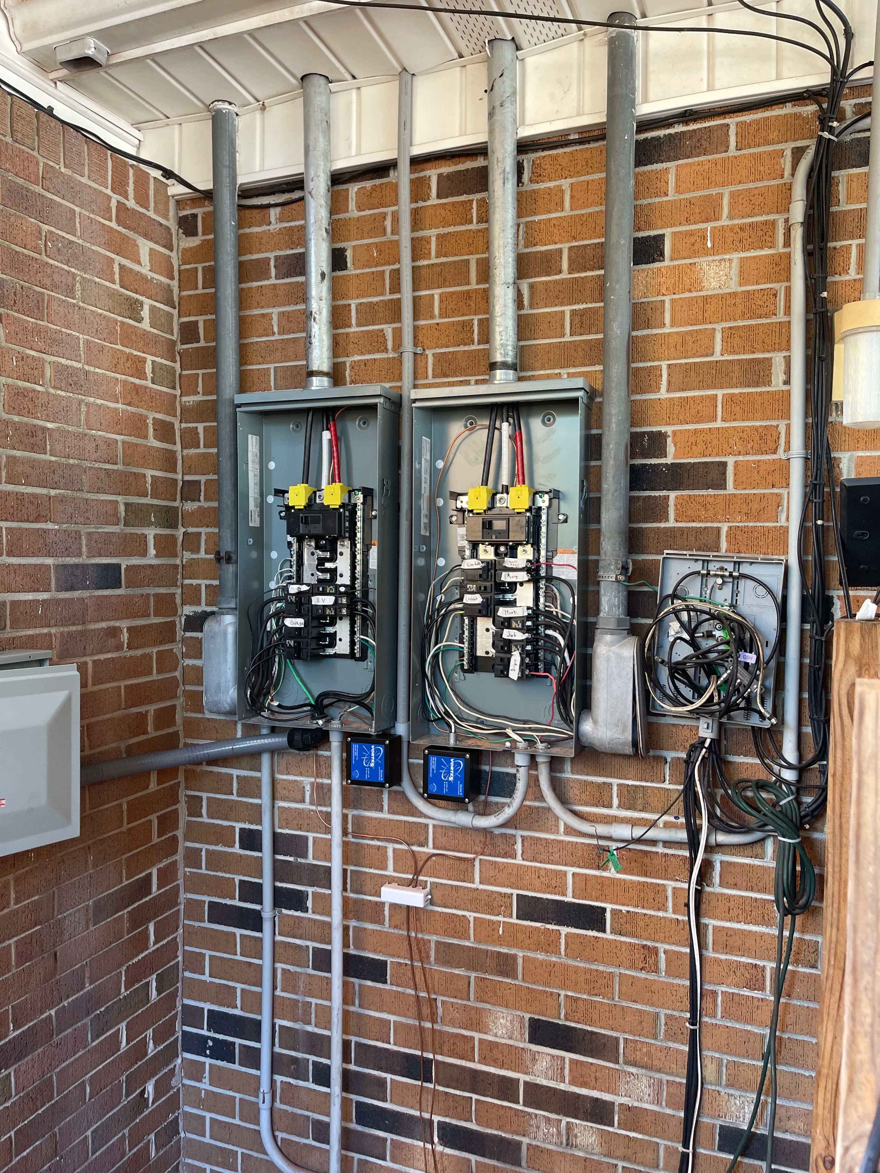 Updated residential electrical panel after Federal Pacific panel replacement in Wilmington, NC.