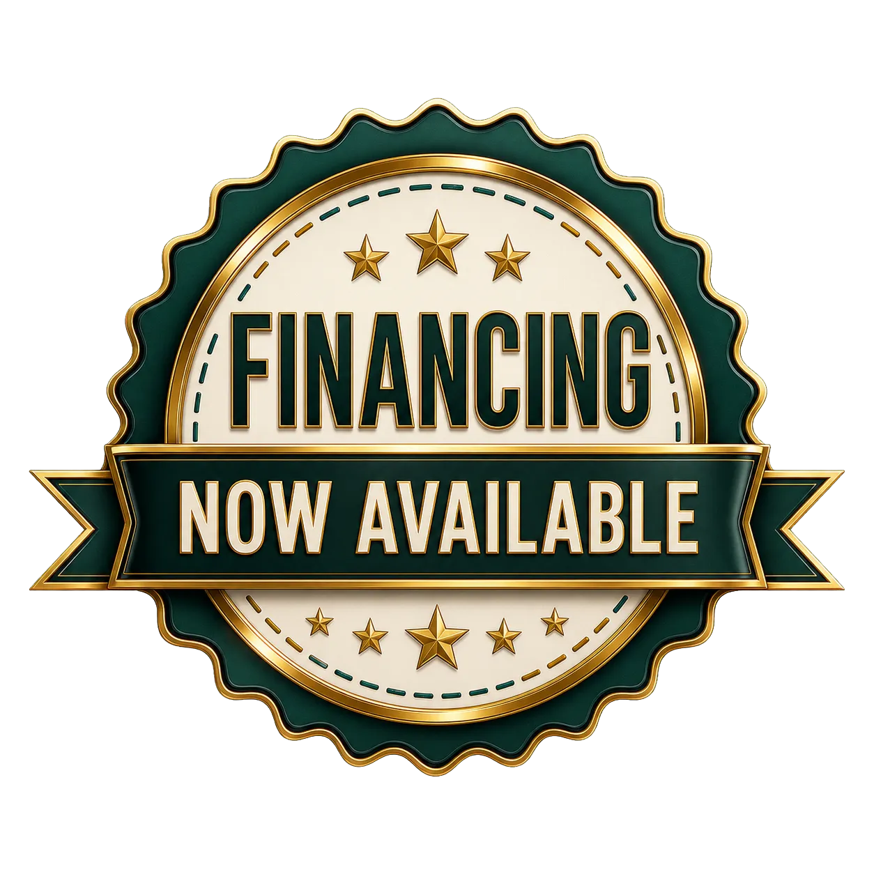 Financing now available